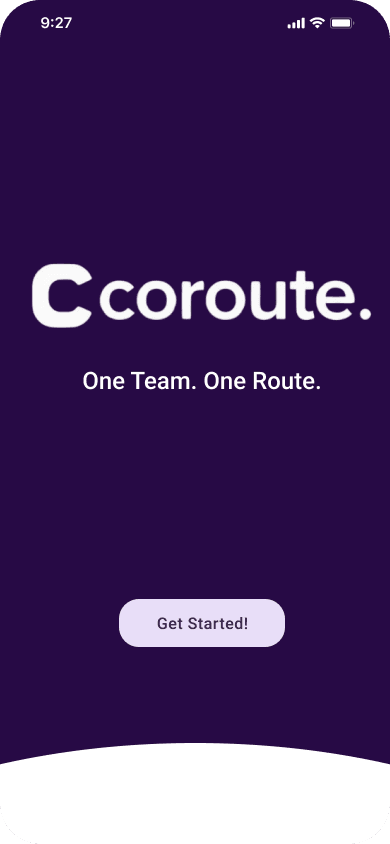 CoRoute Carpooling Application - Onboarding